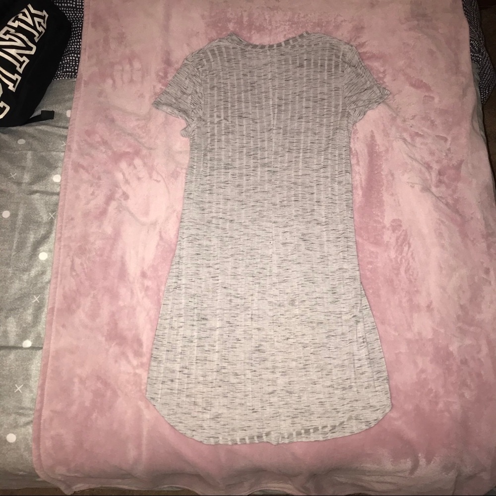 Ribbed Short Sleeve Dress